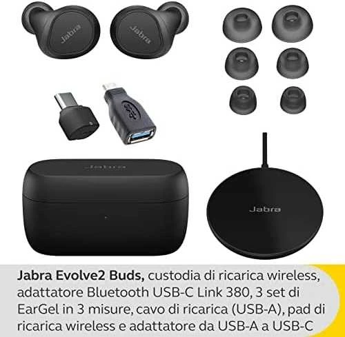 Ausinės JABRA EVOLVE2 BUDS USB-C UC - - BELAIDIS ĮKROVIMO PADĖKLAS