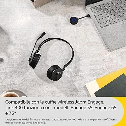 „Jabra Link 400c“ tinklo adapteris, USB-C, DECT, skirtas „Engage 55 Convertible 55 Mono 55 Stereo“
