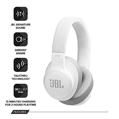 Belaidės ausinės JBL Live 500BT baltos 