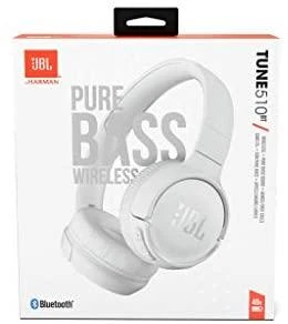 Lengvos ir patogios belaidės Ausinės JBL Tune 510BT Pure Bass sound su mikrofonu, Baltos