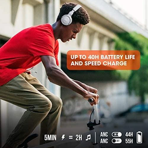 Lengvos ir patogios belaidės Ausinės JBL Tune 510BT Pure Bass sound su mikrofonu, Baltos
