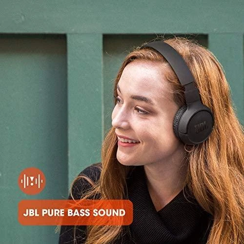 Lengvos ir patogios belaidės Ausinės JBL Tune 510BT Pure Bass sound su mikrofonu, Juodos