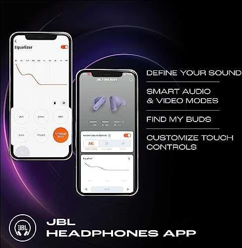 Ausinės JBL Tune Beam TWS Bluetooth Belaidės In-Ear Earbuds Violetinė EU
