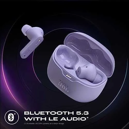 Ausinės JBL Tune Beam TWS Bluetooth Belaidės In-Ear Earbuds Violetinė EU