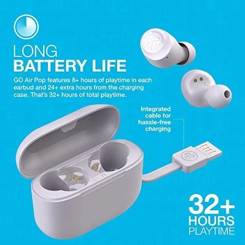 JLAB Go Air Pop ausinės su įkrovimo dėklu ir USB laidu
