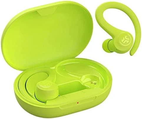 JLAB Go Air Sport geltonos ausinės su įkrovimo dėklu