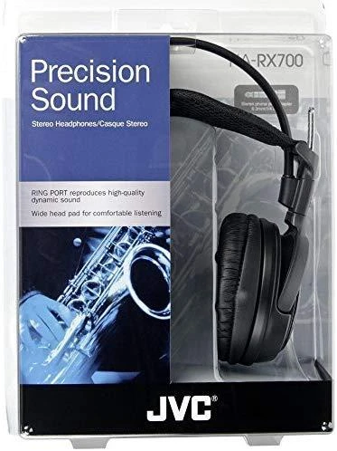 HiFi ir TV ausinės JVC HA-RX700E su Aukštos kokybės garso atkūrimu,"deep bass sound", 3,5m laidas, juodos
