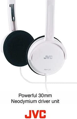 Lengvos ir stilingos ausinės JVC HA-L50BE 46g, juodos