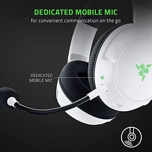 Belaidės Žaidimų Ausinės Razer Kaira Pro skirtos Xbox Series X ir mobiliems Xbox žaidimams, Baltos