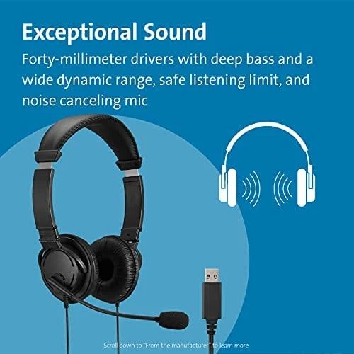 Ausinės Kensington HiFi USB su mikrofonu ir VC