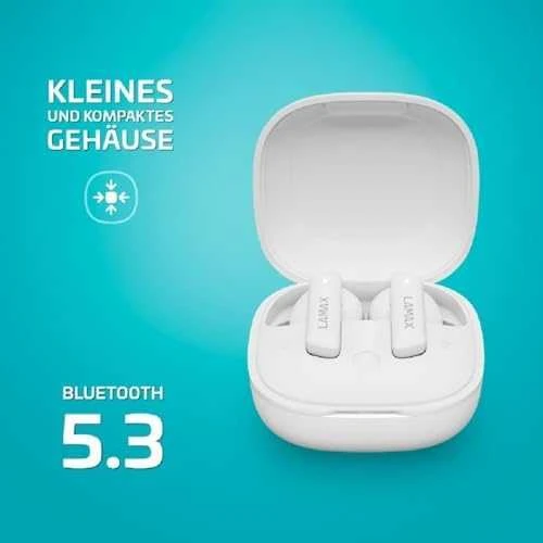 Ausinės Lamax In-Ear Clips1 ANC baltas BT 5.3 Akku 44 Std. retail