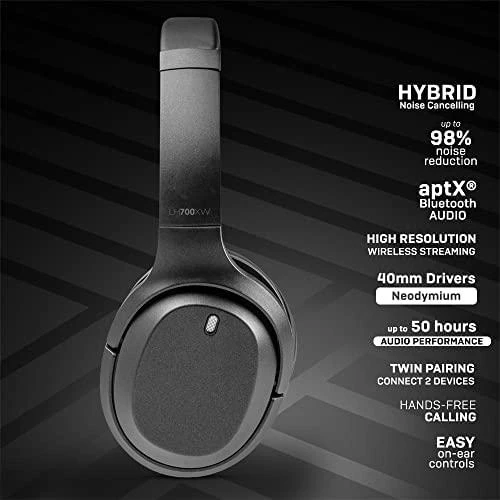 Lindy LH700XW ausinės su techninių parametrų aprašu