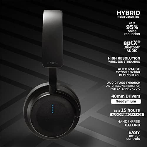 Belaidės Ausinės - Lindy LH900XW ANC, 40mm Garsiakalbis, 30H Baterijos Gyvavimo Laikas, Juoda
