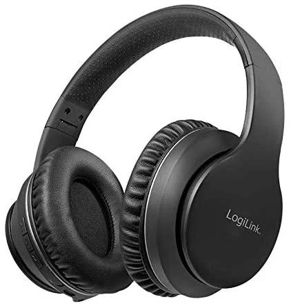Logilink BT0053 ANC ausinės su lankeliu ant galvos/Ant ausų uždedamos, ANC, 3.5mm AUX, Juodos