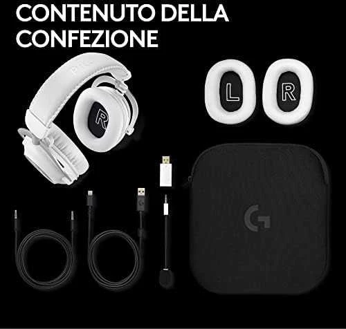 Logitech G Pro X 2 Lightspeed belaidės ausinės žaidimams, Baltos spalvos
