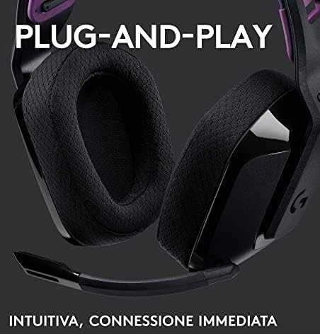 Logitech G535 Lightspeed belaidės ausinės žaidimams, Juodos spalvos