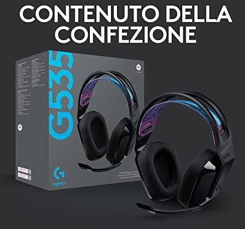 Logitech G535 Lightspeed belaidės ausinės žaidimams, Juodos spalvos