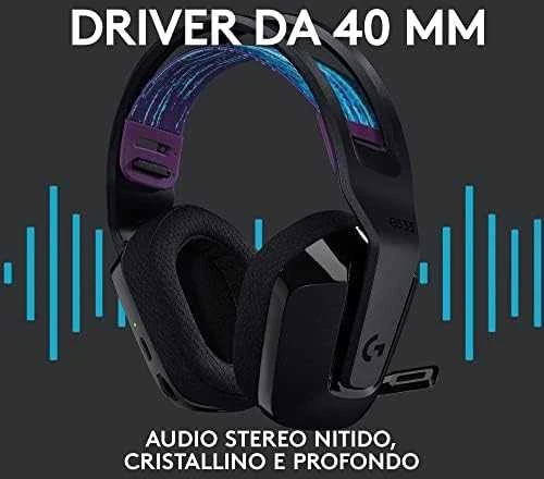 Logitech G535 Lightspeed belaidės ausinės žaidimams, Juodos spalvos