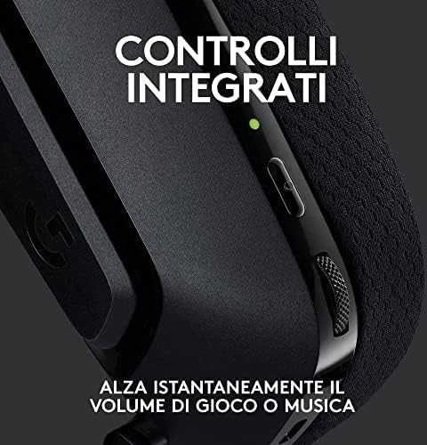Logitech G535 Lightspeed belaidės ausinės žaidimams, Juodos spalvos