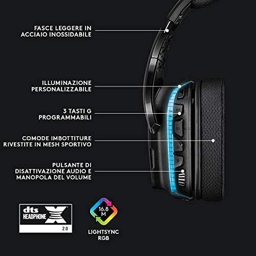 Žaidimų ausinės Logitech G635 7.1 Surround Sound LightSync, USB, Juodos |  Varle.lt