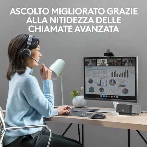 Logitech Zone 2 ausinės naudojimo metu