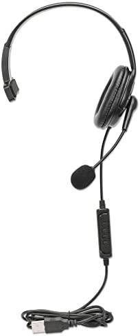 MANHATTAN Mono USB-Ausinės links, 2m kabelis