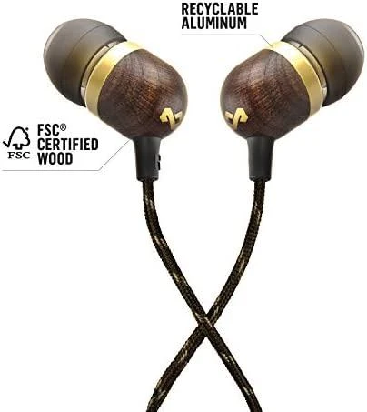 Ausinės Marley | Earbuds | Smile Jamaica | su laidu | į ausis įkišamos | Mikrofonas | Brass