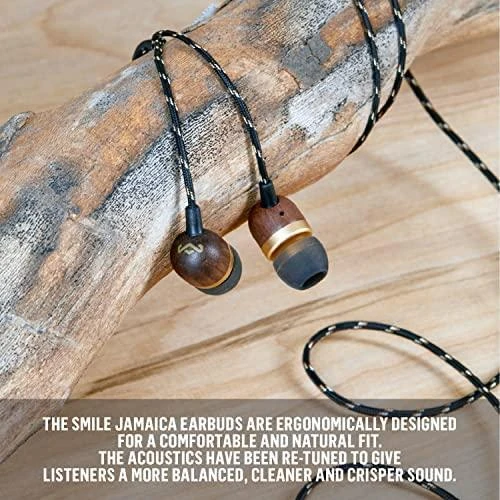 Ausinės Marley | Earbuds | Smile Jamaica | su laidu | į ausis įkišamos | Mikrofonas | Brass