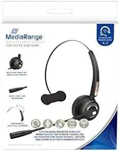 MediaRange Ausinės Bluetooth monaural, juodos spalvos