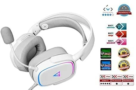 MODECOM MC-899 PROMETHEUS baltos laidinės ausinės 7.1 | USB