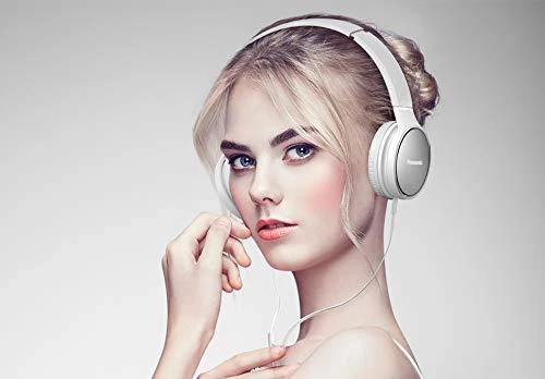 Stereofoninės ausinės Panasonic RP-HF300M su mikrofonu Baltos