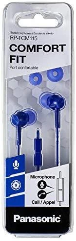 Į ausis įkišamos ausinės su mikrofonu Panasonic RP-TCM115E-A, Mėlynos