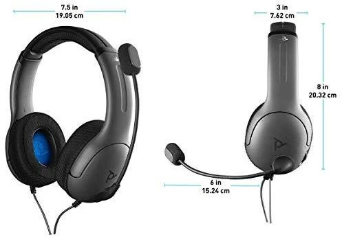 Žaidimų ausinės PDP Gaming LVL 40, skirtos PS4, Pilkos