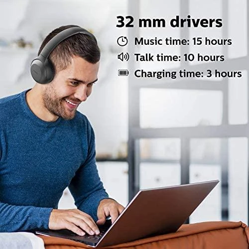 UpBeat Belaidės ausinės Philips TAUH202BK/00, Juodos