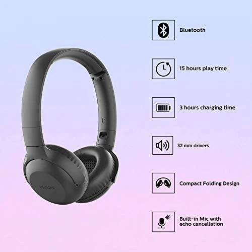 UpBeat Belaidės ausinės Philips TAUH202BK/00, Juodos