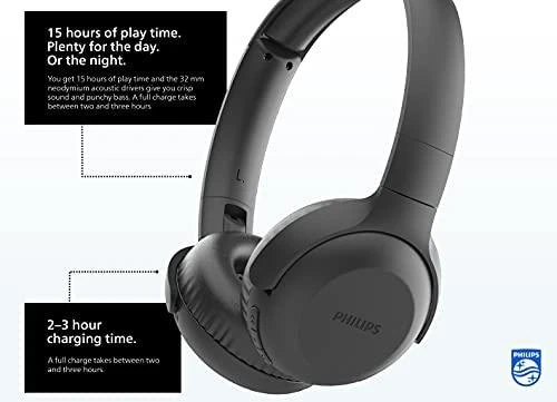 UpBeat Belaidės ausinės Philips TAUH202BK/00, Juodos