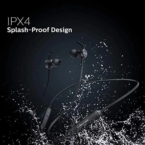 Į ausis dedamos belaidės ausinės su mikrofonu Philips TAE1205BK/00, Juodos