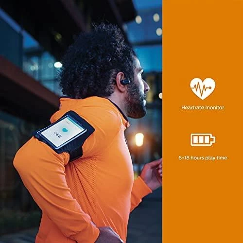 Belaidės sportinės ausinės Philips TAA7306BK/00, Juodos
