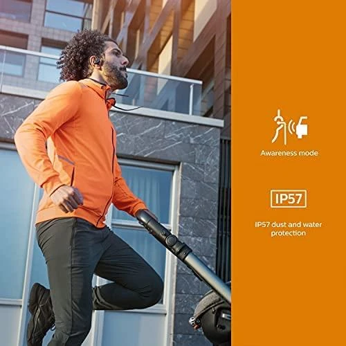 Belaidės sportinės ausinės Philips TAA7306BK/00, Juodos