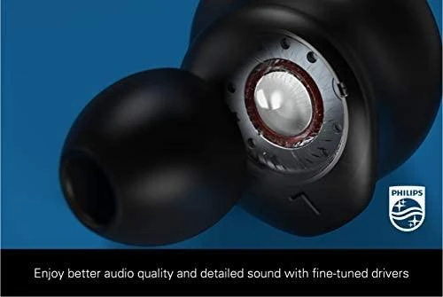 Į ausis dedamos iš tikrųjų belaidės ausinės Philips TAT8505BK/00, Juodos