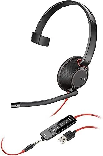 Poly Blackwire 3215 monofoninės ausinės su pulteliu