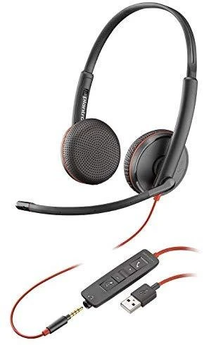 Plantronics Poly BLACKWIRE,C3225 USB-A Poly USB-A Ausinės Su mikrofonu Juodas USB Type-A su laidu