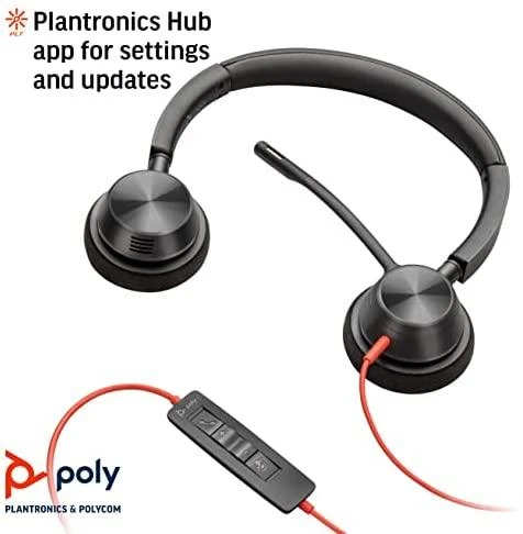 Ausinės Hewlett Packard (HP) Plantronics POLY Blackwire 3320 BW3320 USB-A