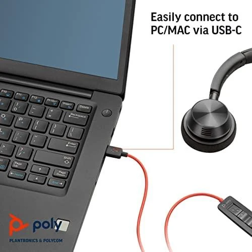 Poly Blackwire 3320 USB-C jungtis ir valdymo pultelis
