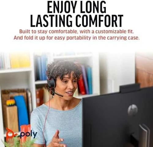 Hewlett Packard (HP) Poly Blackwire 5220 Stereo USB-C Ausinės +3.5mm Plug +USB-C/A Adapteris (207576-201)