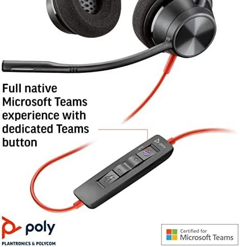 Ausinės Plantronics POLY Blackwire 3320 BW3320-M USB-C