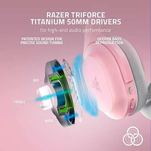 Ausinės Razer Barracuda Quartz, Rožinės spalvos