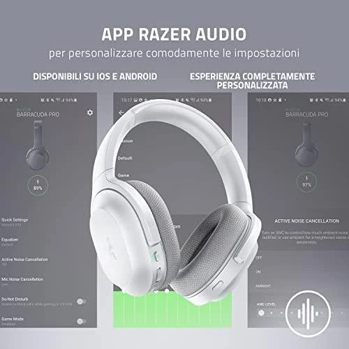 Razer Belaidės Ausinės Žaidimams - Barracuda Mercury Edition