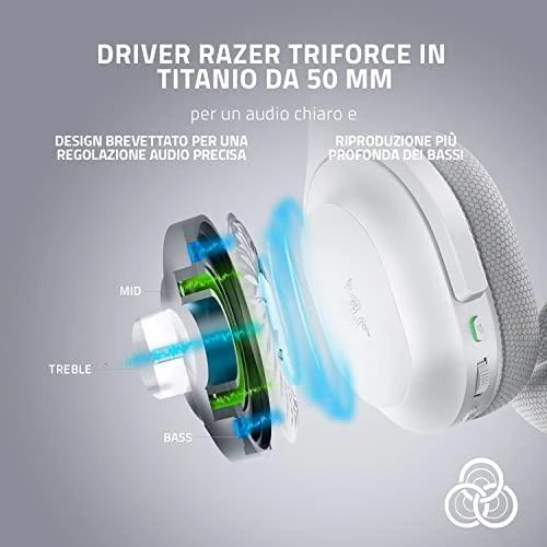 Razer Belaidės Ausinės Žaidimams - Barracuda Mercury Edition