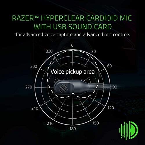 Esports THX Spatial Audio Žaidimų Ausinės Razer BlackShark V2 + USB garso plokštė, Juodos